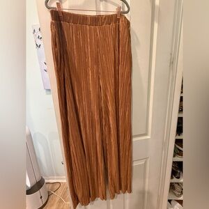 Banana Republic Sloane Pleated Burnt Orange/Amber Wide Leg Pants XL